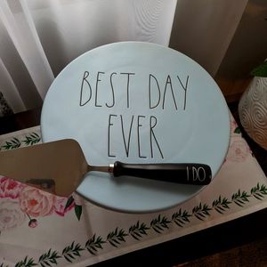 Rae Dunn wedding cake plate